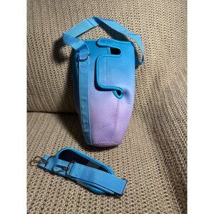 Water Bottle Carrier w/ Phone Pocket Insulated Neoprene Holder Crossbody Strap